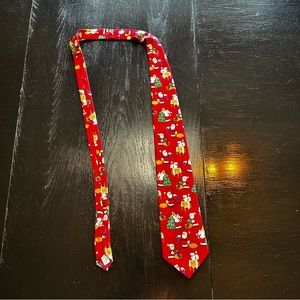 Vintage Christmas Neck Tie Dressy church Fancy Dressed Up Made in USA Santa